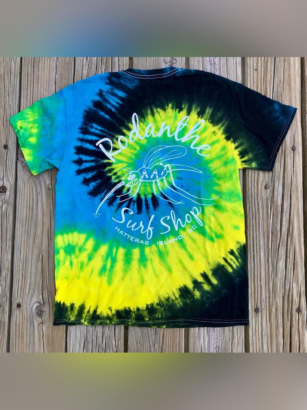 Size M RODANTHE SURF SHOP Tie Dye Mosquito Graphic Short Sleeve Tshirt Top